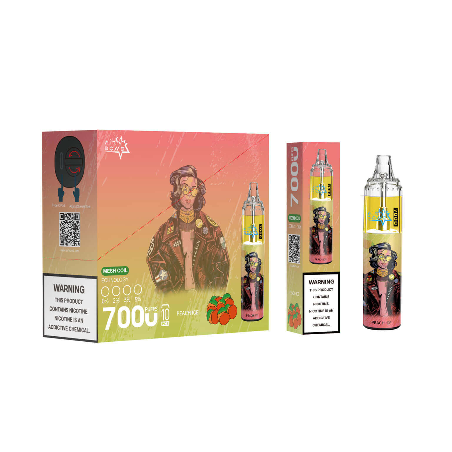 Airbomb tornado 7000 Puffs Disposable Vape Kit - eTrade