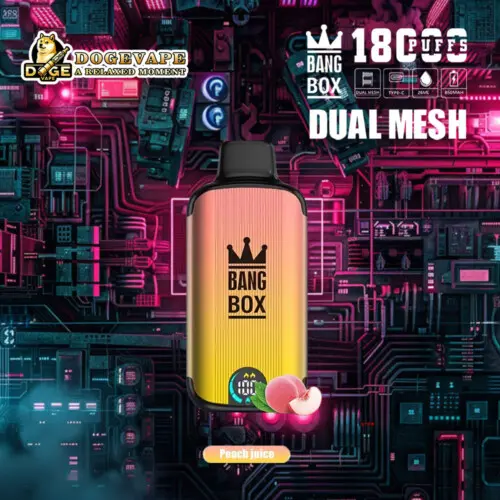 Wholesale Bang Box 18000 Puffs Peach juice | Nicotine 0% 2% 3% 5% | 12flavor | China Vape | dogevape.com