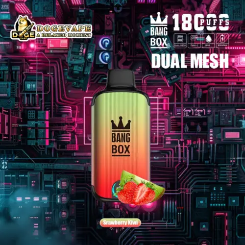 Grossist Bang Box 18000 Puffs Strawberry Kiwi | Nikotin 0% 2% 3% 5% | 12smak | Kina Vape | dogevape.com