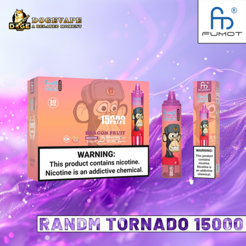 RandM Tornado 15000 15K Dragon Fruit | Nicotine 0% 2% 3% 5% | Multi Flavored | China Vape | dogevape.com