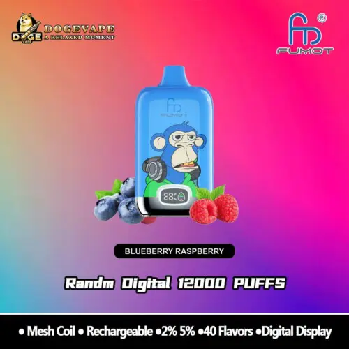 RandM Digital Box 12000 Puffs Blueberry Raspberry Hot Seller Vape | Nicotine 0% 2% 3% 5% | Multi Flavored | China Vape | dogevape.com