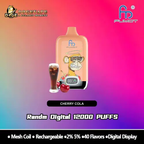 RandM Digital Box 12000 Puffs Cherry Cola Vendedor caliente Vape | Nicotina 0% 2% 3% 5% | Varios sabores | Vaporizador chino | dogevape.com