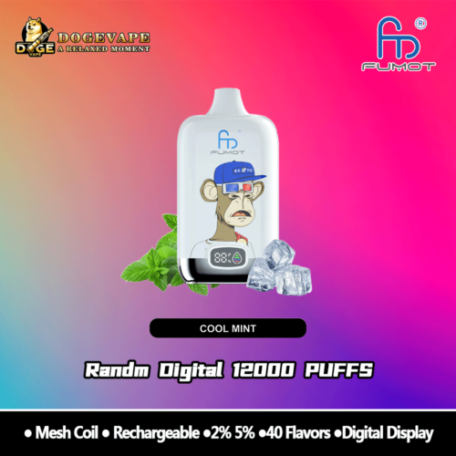 RandM Digital Box 12000 Puffs Cool Mint Vendedor caliente Vape | Nicotina 0% 2% 3% 5% | Varios sabores | Vaporizador chino | dogevape.com