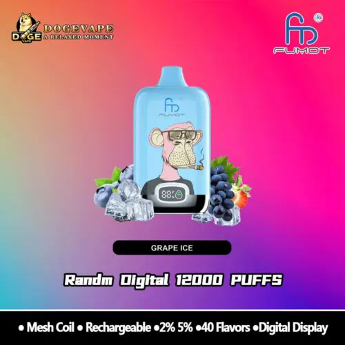 RandM Digital Box 12000 Puffs Grape Ice Hot Seller Vape | Nicotina 0% 2% 3% 5% | Multigusto | Cina Vape | dogevape.com