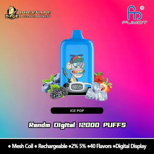 RandM Digital Box 12000 Puffs Ice Pop Vendedor caliente Vape | Nicotina 0% 2% 3% 5% | Varios sabores | Vaporizador chino | dogevape.com