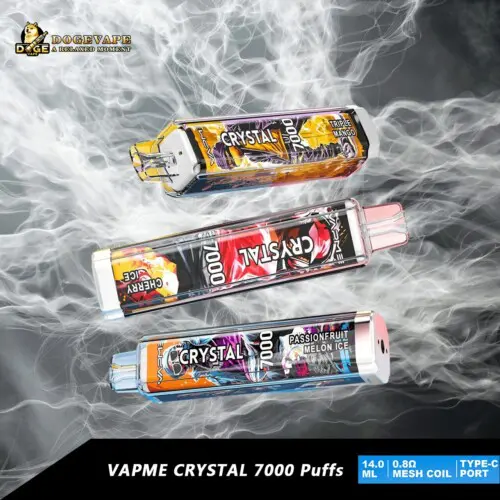 Vapme Crystal 7000 7k Puffs E Cigarette | Nikotin 0% 2% 3% 5% | Flersmaksatt | Kina Vape | dogevape.com