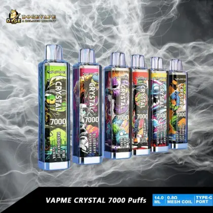 Vapme Crystal 7000 7k Rookwolken E-sigaret | Nicotine 0% 2% 3% 5% | Multi-smaak | Chinese damp | dogevape.com