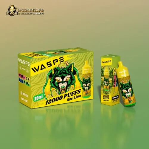 Vape jetable Waspe 12000 bouffées en gros | Kiwi citron vert | dogevape.com