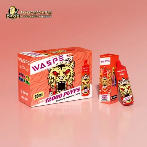 Disposable Vape Waspe 12000 Puffs Wholesale | Strawberry raspberry cherry 980 | dogevape.com