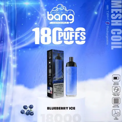 Bang Crown Bar 18000 inhalaciones nueva apariencia vape blueberry ice