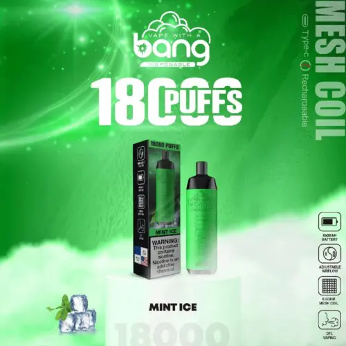 Bang Crown Bar 18000 inhalaciones nueva apariencia Vape Mintice