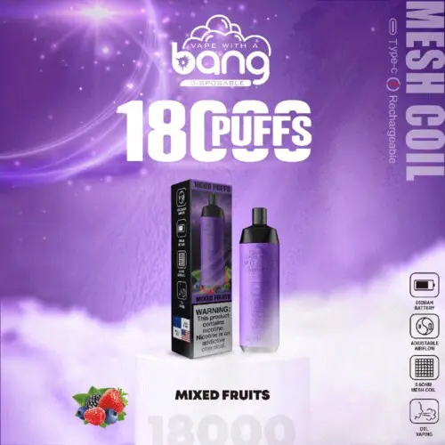 Bang Crown Bar 18000 inhalaciones nueva apariencia vape frutas mixtas