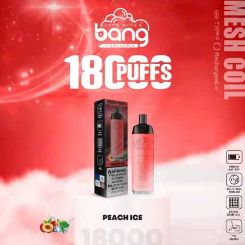 Bang Crown Bar 18000 inhalaciones nueva apariencia vape Peach Ice