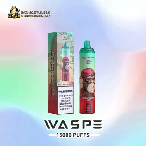 waspe 15000 15k puffs nicotine 0% 2% 3% 5% led vape