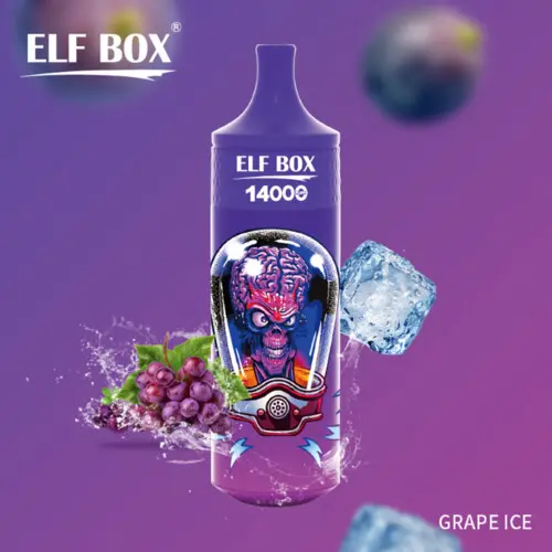 ELF BOX 14000 Puffs Pod Desechable Recargable hielo uva