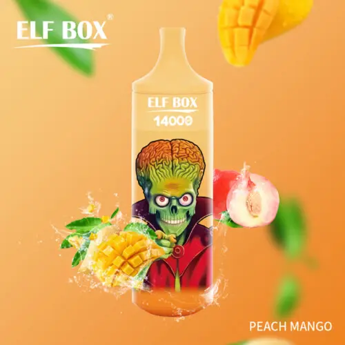 ELF BOX 14000 Puffs Rechargeable Disposable Pod peach mango