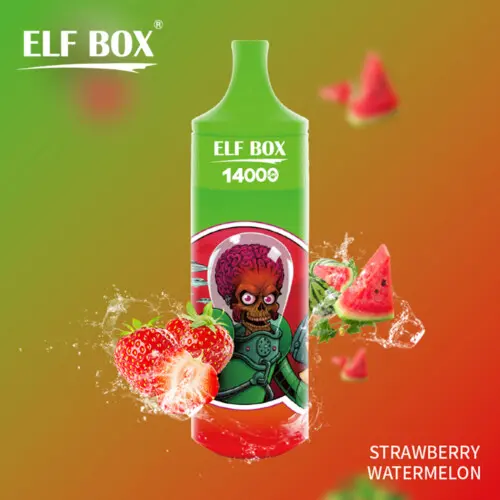 ELF BOX 14000 Puffs Pod jetable rechargeable fraise pastèque