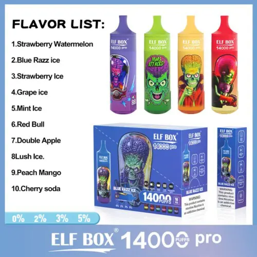 elf box rgb 14000 pro disposable e cigarette Features