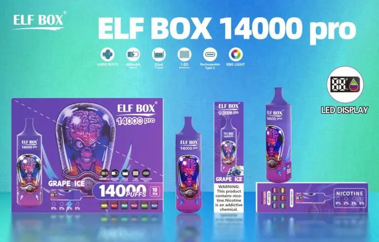boîte elfe rgb 14000 pro cigarette électronique jetable