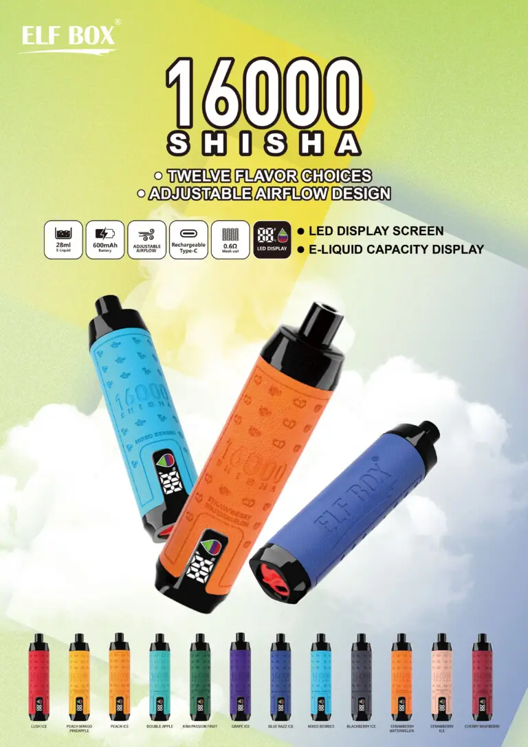 Elfenbox Shisha 16000 Züge Einweg-E-Zigarette Banner2