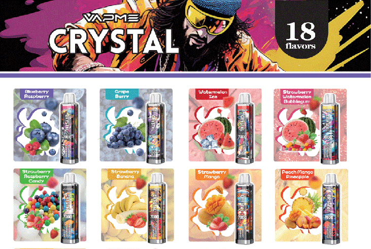 Découvrez les extraordinaires pailles jetables Vapme Crystal 7000