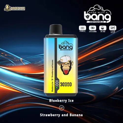 bang 30000puffs blueberry ice strawberry and banana