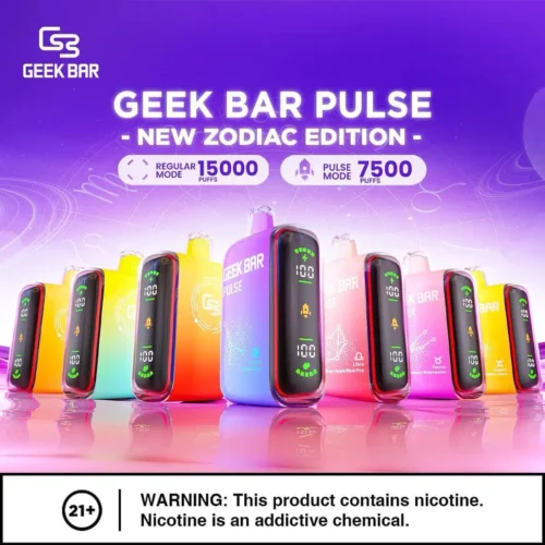 Geek Bar 15000 Züge, verschiedene Geschmacksrichtungen, Pulse-Einweg-Vape