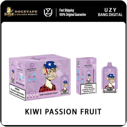 uzy bang digital 15000 15k puffar kiwi-passionsfrukt