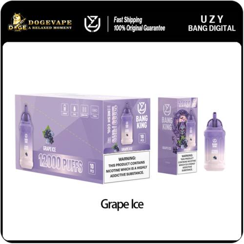 uzy bang king 12000puffs grape-ice