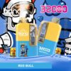 Disposable vape device with a Red Bull flavour, featuring "32000 PUFFS," a digital display, 32ml liquid capacity, and 650mAh battery capacity, branded as "bang" with cartoon-themed sports graphics.
