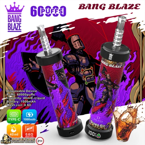 Bang Blaze 60000 Puffs Engångs E-cigarett Uppladdningsbar Vape - Bild 3